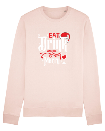 Eat, Drink and Be Merry (versiune 1) alb Candy Pink