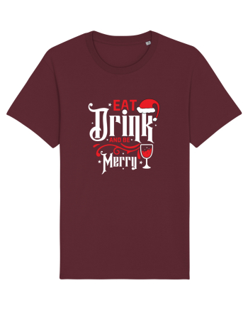 Eat, Drink and Be Merry (versiune 1) alb Burgundy