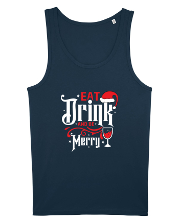 Eat, Drink and Be Merry (versiune 1) alb Navy