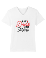 Eat, Drink and Be Merry (versiune 2) Tricou mânecă scurtă guler V Bărbat Presenter