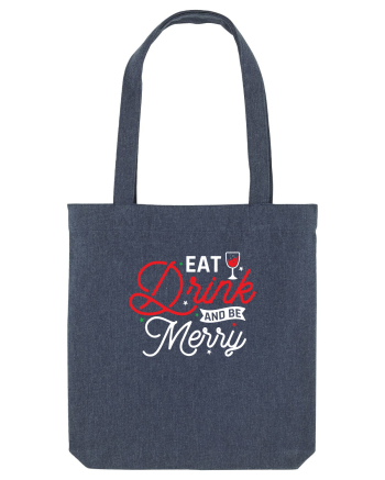 Eat, Drink and Be Merry (versiune 2) alb Midnight Blue