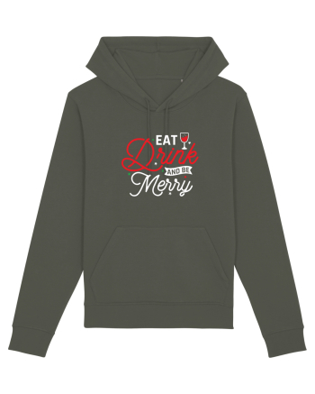 Eat, Drink and Be Merry (versiune 2) alb Khaki