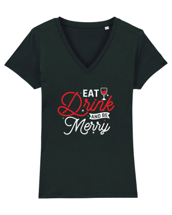 Eat, Drink and Be Merry (versiune 2) alb Black