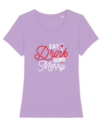 Eat, Drink and Be Merry (versiune 2) alb Lavender Dawn