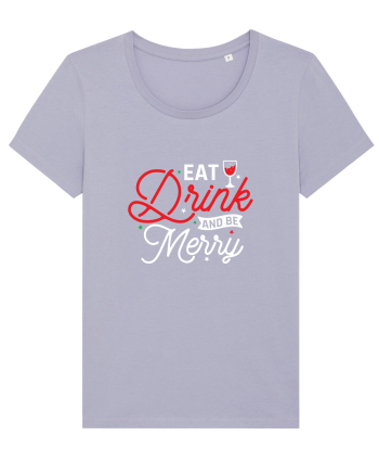 Eat, Drink and Be Merry (versiune 2) alb Lavender