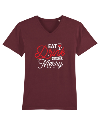 Eat, Drink and Be Merry (versiune 2) alb Burgundy