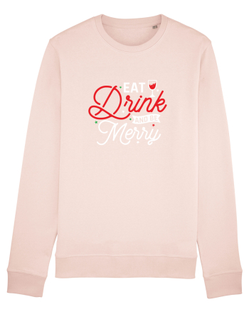 Eat, Drink and Be Merry (versiune 2) alb Candy Pink