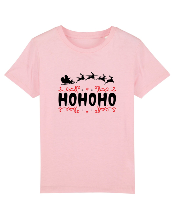 Ho Ho Ho (Moș Crăciun) negru Cotton Pink