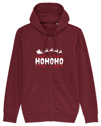 Ho Ho Ho (Moș Crăciun) alb Burgundy