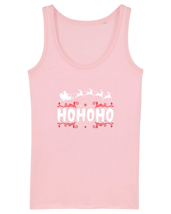 Ho Ho Ho (Moș Crăciun) alb Cotton Pink