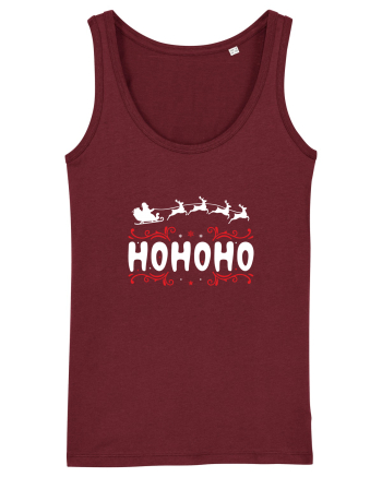 Ho Ho Ho (Moș Crăciun) alb Burgundy