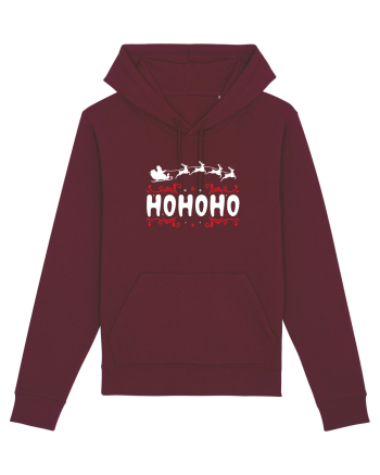 Ho Ho Ho (Moș Crăciun) alb Burgundy