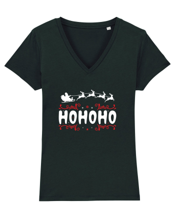 Ho Ho Ho (Moș Crăciun) alb Black