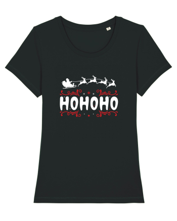 Ho Ho Ho (Moș Crăciun) alb Black