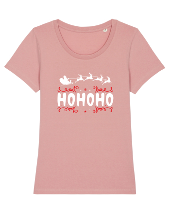 Ho Ho Ho (Moș Crăciun) alb Canyon Pink