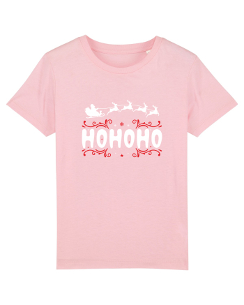 Ho Ho Ho (Moș Crăciun) alb Cotton Pink
