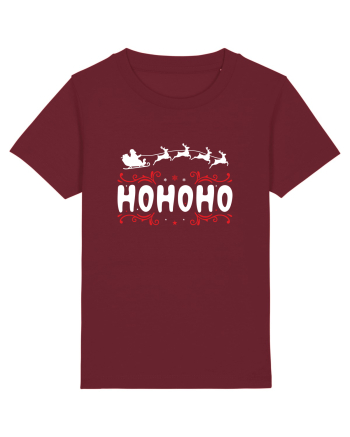 Ho Ho Ho (Moș Crăciun) alb Burgundy
