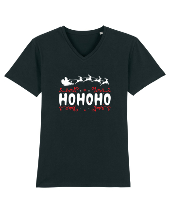 Ho Ho Ho (Moș Crăciun) alb Black
