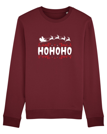 Ho Ho Ho (Moș Crăciun) alb Burgundy