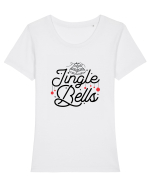 Jingle Bells (Crăciun) Tricou mânecă scurtă guler larg fitted Damă Expresser