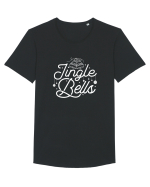 Jingle Bells (Crăciun) alb Tricou mânecă scurtă guler larg Bărbat Skater
