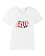 Joyful (Crăciun) Tricou mânecă scurtă guler V Bărbat Presenter