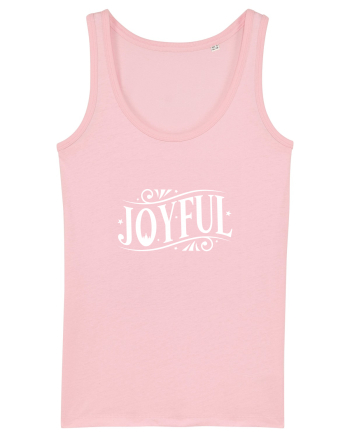 Joyful (Crăciun) alb Cotton Pink