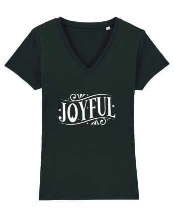 Joyful (Crăciun) alb Black