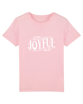 Joyful (Crăciun) alb Cotton Pink