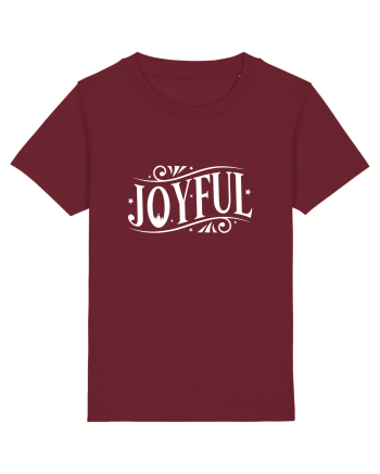 Joyful (Crăciun) alb Burgundy