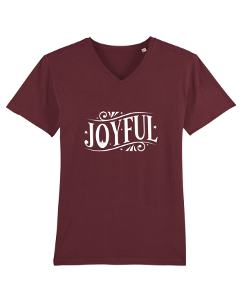 Joyful (Crăciun) alb Burgundy