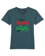 Proud Member of the Naughty List Tricou mânecă scurtă guler V Bărbat Presenter