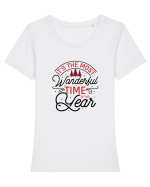It's the Most Wonderful Time of the Year Tricou mânecă scurtă guler larg fitted Damă Expresser