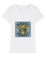 Pirate Monkey Tricou mânecă scurtă guler V Damă Evoker