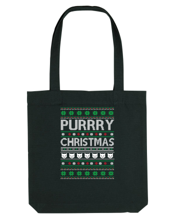 Purry Christmas Ugly Sweater (Crăciun) Black