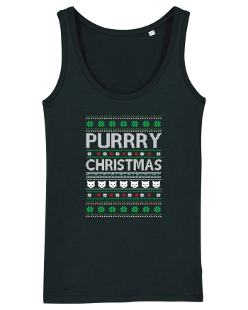 Purry Christmas Ugly Sweater (Crăciun) Black