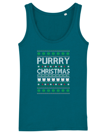 Purry Christmas Ugly Sweater (Crăciun) Ocean Depth