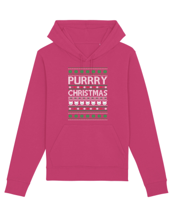Purry Christmas Ugly Sweater (Crăciun) Raspberry