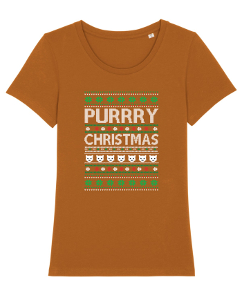 Purry Christmas Ugly Sweater (Crăciun) Roasted Orange