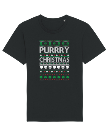 Purry Christmas Ugly Sweater (Crăciun) Black