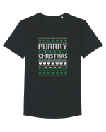 Purry Christmas Ugly Sweater (Crăciun) Tricou mânecă scurtă guler larg Bărbat Skater