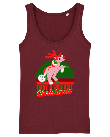 Christmas Unicorn Burgundy