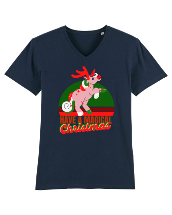 Christmas Unicorn French Navy