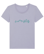 Explore mountains Tricou mânecă scurtă guler larg fitted Damă Expresser