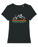 EXPLORE Tricou mânecă scurtă guler larg fitted Damă Expresser