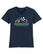 EXPLORE Tricou mânecă scurtă guler V Bărbat Presenter