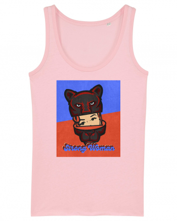 Retro.Strong Woman Cotton Pink
