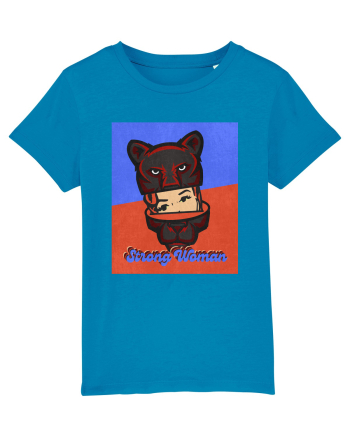 Retro.Strong Woman Azur