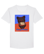 Retro.Strong Woman Tricou mânecă scurtă guler larg Bărbat Skater