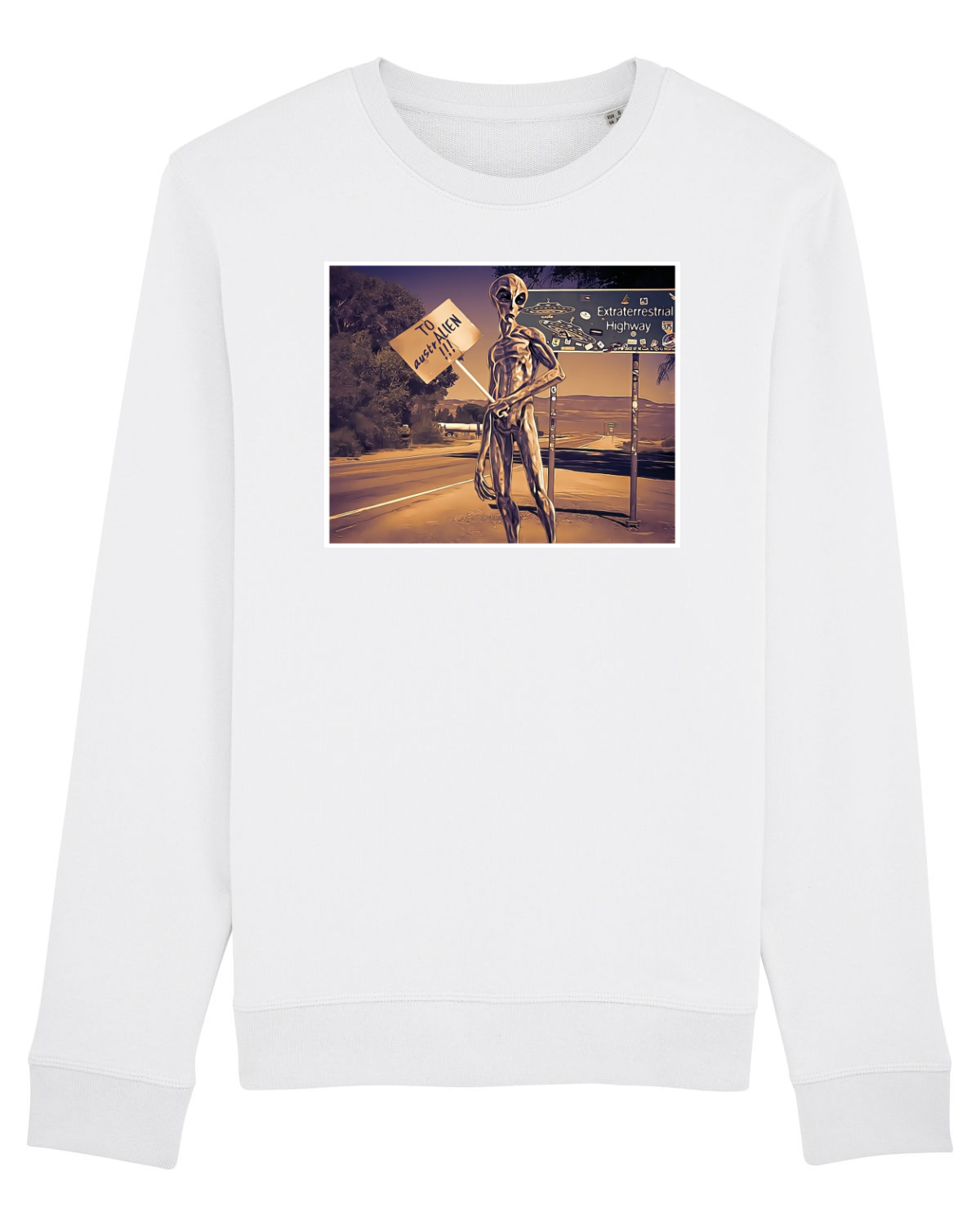 Bluză mânecă lungă Unisex Rise White
